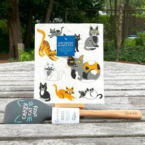 🆕NWT Cat Lover's Kitchen Bundle - Spatula and Dishcloth